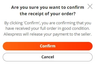 Підтвердження замовлення / доставки з Aliexpress